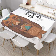 Скатерть прямоугольная JoyArty "Счастье матери" из сатена, 120x145 см