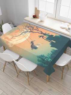 Скатерть прямоугольная JoyArty "Опасные качели" из сатена, 120x145 см