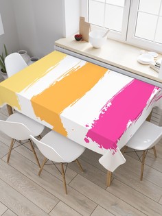 Скатерть прямоугольная JoyArty "Три полосы" из сатена, 120x145 см