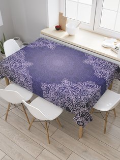 Скатерть прямоугольная JoyArty "Угловой орнамент" из сатена, 120x145 см