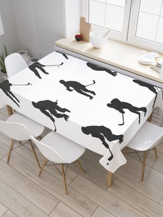 Скатерть прямоугольная JoyArty "Обработка шайбы" из сатена, 120x145 см