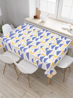 Скатерть прямоугольная JoyArty "Туча и лучи" из сатена, 120x145 см