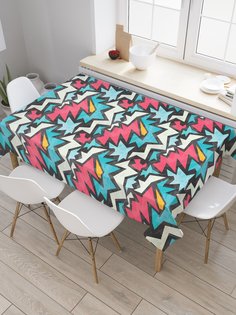 Скатерть прямоугольная JoyArty "Уличный поп-арт" из сатена, 120x145 см