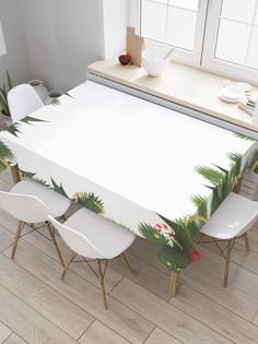 Скатерть прямоугольная JoyArty "Рождественская веточка украшенная" из сатена, 120x145 см