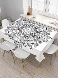 Скатерть прямоугольная JoyArty "Звездная символика" из сатена, 180x145 см