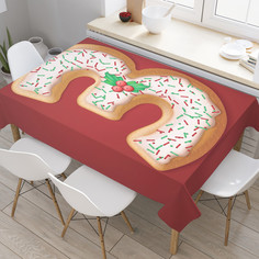 Скатерть прямоугольная JoyArty "Три ягодки" из сатена, 120x145 см