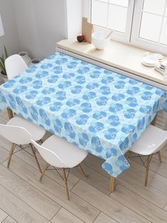 Скатерть прямоугольная JoyArty "Небесная орхидея" из сатена, 120x145 см