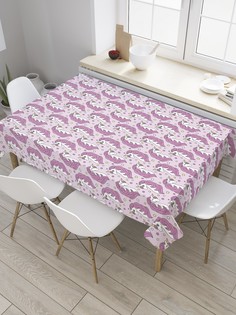 Скатерть прямоугольная JoyArty "Профиль единорога" из сатена, 120x145 см