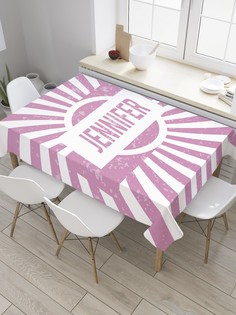 Скатерть прямоугольная JoyArty "Дженифер" из сатена, 120x145 см