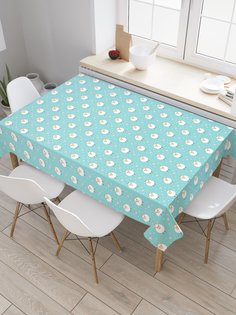 Скатерть прямоугольная JoyArty "Мелкие овечки" из сатена, 120x145 см