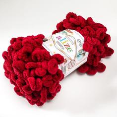 Пряжа ALIZE Puffy, 100% микрополиэстер, 9 мх100 г, 107 вишня