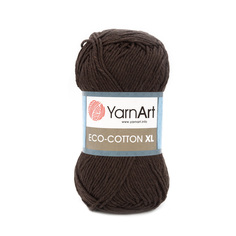 Пряжа YarnArt Eco Сotton XL, 200 г, 220 м хлопок 777 темно-коричневый, 5 мотков