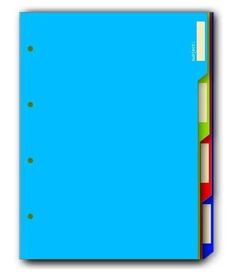 Комплект разделителей для офис тетрадей А5 формата 4 шт Альт