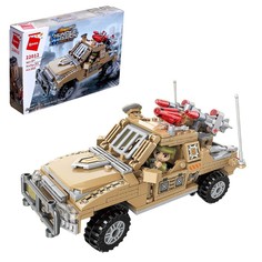 Конструктор Военная зона «Штурмовой пикап», 2 минифигуры и 281 деталь Qman