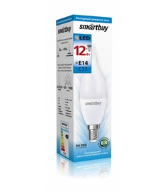 Светодиодная LED лампа Smartbuy SBL-С37can-12W-60K-E14 свеча на ветру матовая, холодный дн No Brand