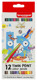 Набор карандашей цветных Bruynzeel BS-60112001 двусторонние 12 шт