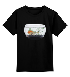 Футболка детская Printio Аквариум с рыбкой цв. черный р. 116