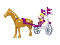 Конструктор Страна чудес - Лошадь с повозкой, 44 дет., 24202 Импортные товары