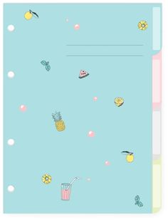 Комплект разделителей для тетради на кольцах А5 4 л JUICE PARTY 1 шт Альт