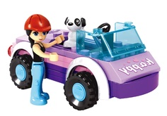 Конструктор Девчонки «Мини-автомобиль», 56 деталей Ausini