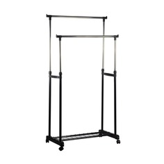Вешалка напольная Шабашка, две перекладины, 75 x 42 x 90 x 160 см, серая No Brand