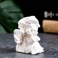 Фигура "Ангел мечтает" позолота, 6х6,5х5,5см Хорошие сувениры