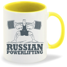 Кружка CoolPodarok Russian powerlifting Русский пауэрлифтинг