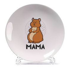 Тарелка CoolPodarok Прикол Семья Мама Хомяк
