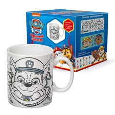 Набор с красками и кисточкой ND Play "Щенячий патруль" 301328 325 мл, кружка керамика