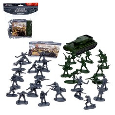 Игровой набор с карточками «Линия обороны», 30 солдатиков и 1 танк Woow Toys