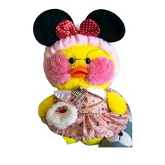 Мягкая игрушка Lalafanfan Duck с ушками Микки желтая (30 см) Mihi Mihi