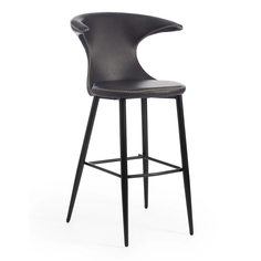 Стул барный FLAIR BAR mod. 9018 экокожа/металл 60 х 56 х 106 см серый 22/черный 2 шт Tet Chair