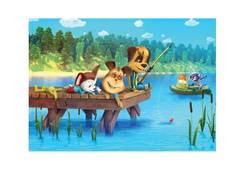 Покрытие на стол CENTRUM Барбоскины формат А3 размер 46х33 см