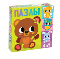 Пазл-сортер 4 в 1 «Животные» Puzzle Time