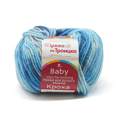Пряжа из Троицка Кроха принт, секционная, 50 г, 135 м, (шерсть, акрил), 1379м, 10 мотков