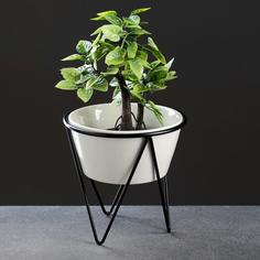 Горшок на подставке "Треугольник" на чёрной подставке 15*13*13см Take It Easy