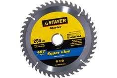 STAYER EXPERT 230 x 32/30мм 48Т, диск пильный по дереву, точный рез, 3682-230-32-48