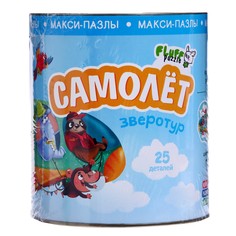 ГЕОДОМ издательство Макси-пазлы. Зверотур. Самолет. 25 деталей