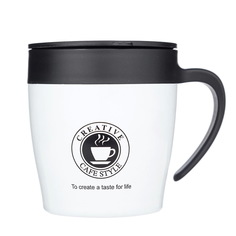 Термокружка Creative Cafe Style 330 мл, Белый No Brand