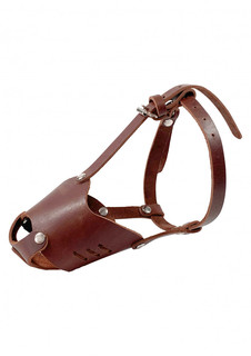 Намордник для собак кожаный Comfort PetStandArt, Размер 4-L, Цвет Коричневый