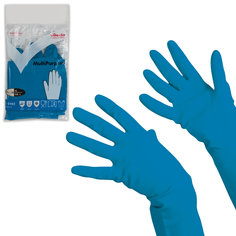 Перчатки латексные Vileda голубые размер 10 XL артикул производителя 102590, 932610