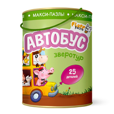 ГЕОДОМ издательство Макси-пазлы. Зверотур. Автобус. 25 деталей