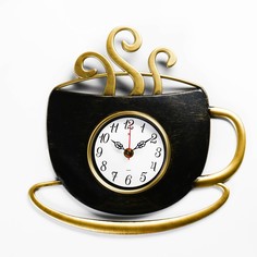 Часы настенные, серия: Кухня, "Чашка", дискретный ход, 31.5 х 30.5 см Рубин