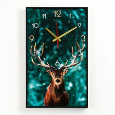 Часы-картина настенные, серия: Природа, "Олень", 57 х 35 х 4 см Timebox