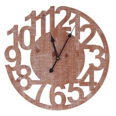 Часы настенные декоративные, L45 W3 H45 см, (1xАА не прилаг.) No Brand