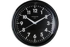 Часы настенные, серия: Классика, d=24 см, черный обод Troika