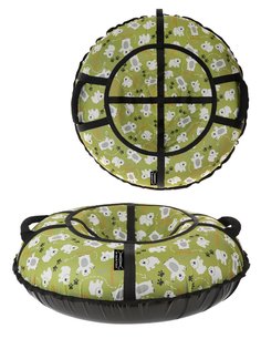 Тюбинг X-Match Люкс Мишки зеленые 100 см, 582340