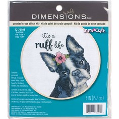 Набор для вышивания крестиком Dimensions Гав DMS-72-76108, 15х15 см