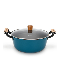 Fissman Кастрюля чугунная SEAGREEN 28x12см / 6л с антипригарным покрытием