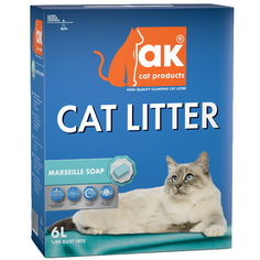 Наполнитель AK Cat Marseille Soap Комкующийся бентонитовый, аромат марсельского мыла, 6л